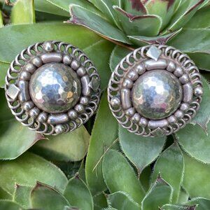 Georg Jensen Earrings- Vintage #85 Denmark Sterling Silver Vtg Earrings